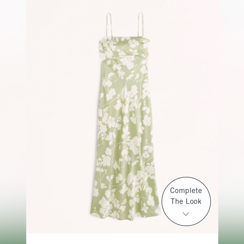 Abercrombie Satin Cowl Back Slip Midi Dress Size M - perfect for weddings